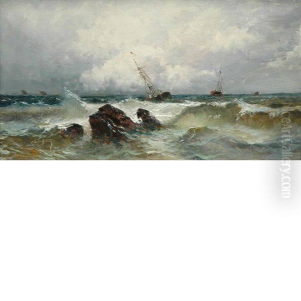 Ships Off Shore - view 1
