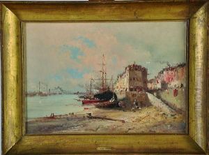 vue D'un Port by Alfred Godchaux