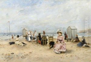 A La Plage by Alfred Godchaux