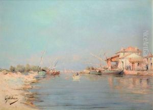 Barques Au Bord De La Lagune