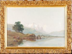 "paysage Lacustre De Montagne" by Emile Godchaux