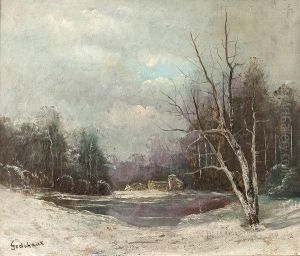 Paysage De Neige by Emile Godchaux