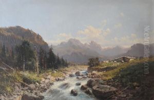 Paysage De Montagne by Emile Godchaux
