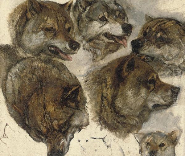 Study Of Huskies Heads - view 1