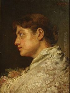 Portret Van Een Dame. by Emiel Hendrik Godding