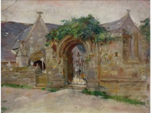 Chapelle En Bretagne by Charles Leon Godeby