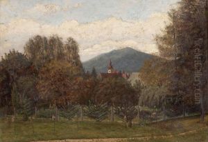 Landschaft Mit Dorfkirche Landschaft Mit Dorfkirche