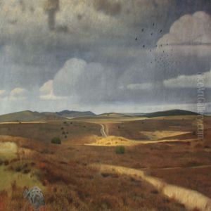 Danish Heath. Jutland by Charles Godtfredsen