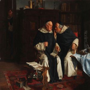 Two Monks In Conversation by Carl Goebel