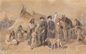 A Gipsy Camp With Countesses And A Fortune Teller by Carl Goebel
