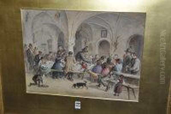 German Carnival Scene With Diners - view 1
