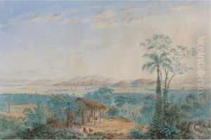 Conuco En Los Valles De Aragua Con El Lago De Valencia Al Extremo Derecho by Anton Goering