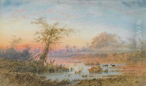 Venezuelan Landscape With Deer by Anton Goering