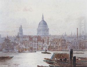 St Paul's From Bankside by Frederick E.J. Goff