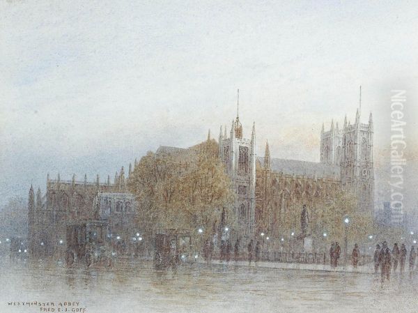 Westminster Abbey At Dusk by Frederick E.J. Goff