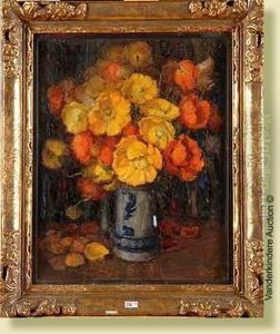 Vase De Fleurs by Aristide Goffinon