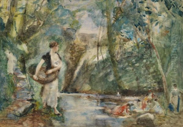 Washerwomen In Mondonicotal In Lombardy - view 1