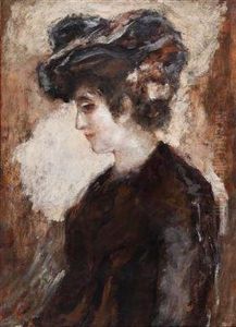 Profilportrait Einer Jungen Frau by Emilio Gola