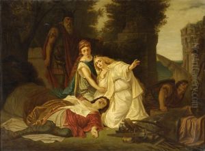 Isolde Beweint Tristan. by Gustav Adolf Goldberg