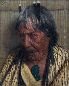 Te Aitu Te Irikau (an Arawa Chieftainess) by Charles Frederick Goldie