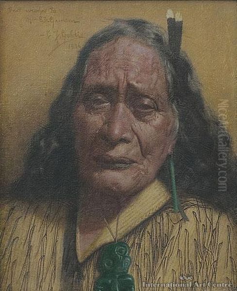 Ngaheke, A Chieftainess Of The Tutea Taoi Hapu At The Tangi - view 1