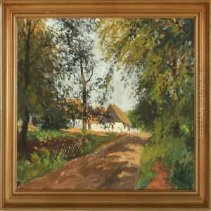 White House At A Forest Path