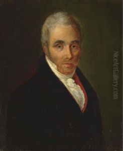 Portrait Of A Gentleman, Bust-length, In A Black Jacket And White Cravat