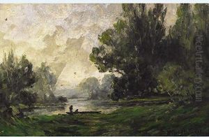 Boaters By A Woodland Pool