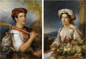 The Fruit Seller And The Fisherman by Wilhelm Alexandrow. Golicke
