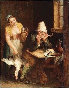 In The Tavern by Wilhelm Alexandrow. Golicke