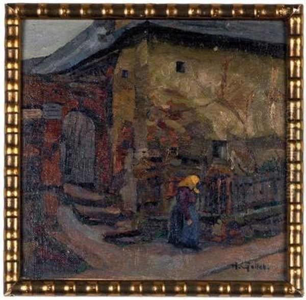 Spanisches Dorf Mit Figuraler Staffage - view 1