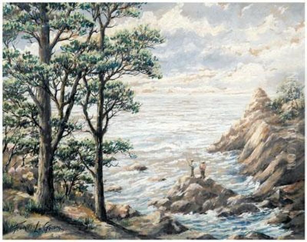 Two Fishermen Along The California Coast - view 1