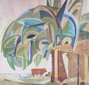 Paysage A L'etable by Emmanuel Gondouin