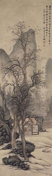 Crows Gathering On Old Tree - view 1