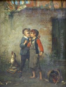 Ruziemakende Kinderen - Enfants Querelleurs by Frans Gons