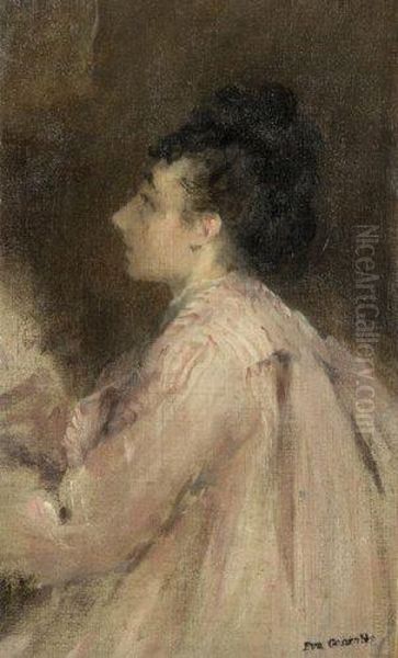 Femme En Rose De Profil. - view 1