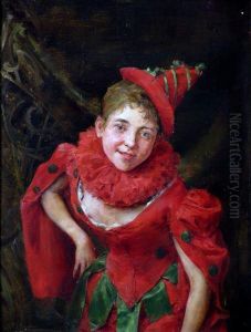 "dama Vestida De Rojo"