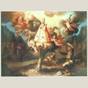 Aparicion De La Virgen De Nieva by Zacarias Gonzalez Velazquez
