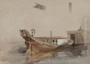 A City Company's Barge by Edward Alfred Angelo Goodall