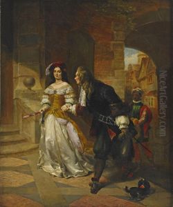 Elegant Sallskap I Historisk Stadsbild by Frederick Goodall