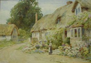 A Cottage Garden by John Edward Goodall