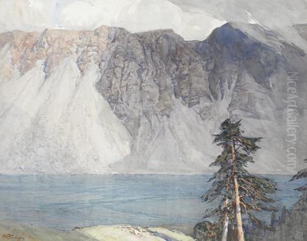 Mountain Scene With Lake - view 1