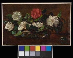 Vase Of Camellias by Robert Gwelo Goodman