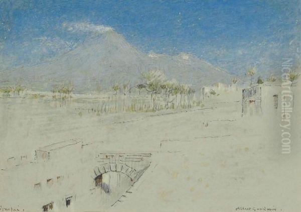 Pompei, With Mount Vesuvius Beyong - view 1