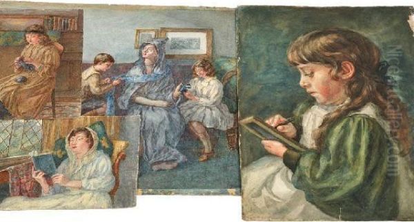 A Group Of Five Figurative Studies - view 1