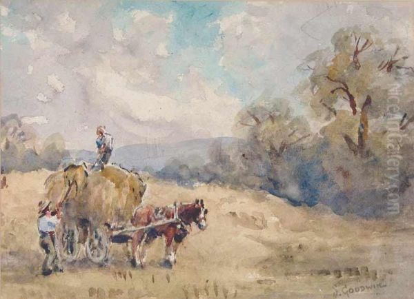 Haycart And Labourers In A Field - view 1