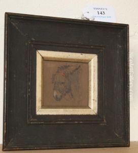 Study Of A Donkey's Head by William Sidney Goodwin