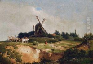 Die Rolandsmuhle In Ottensen by Berend Goos