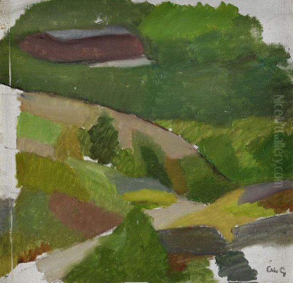 Litet Landskap Med Lada - view 1
