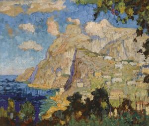 View Of Monte Solaro, Capri by Konstantin Ivanovich Gorbatov